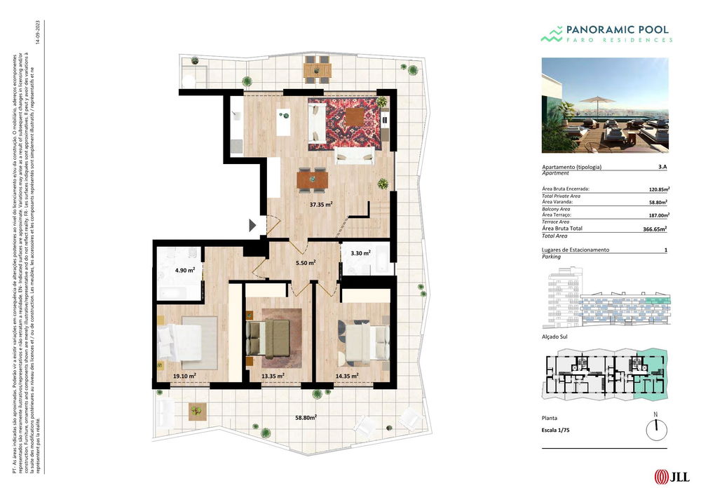 New 3-bedroom apartment in Panoramic Pool condominium, Algarve 1448787628