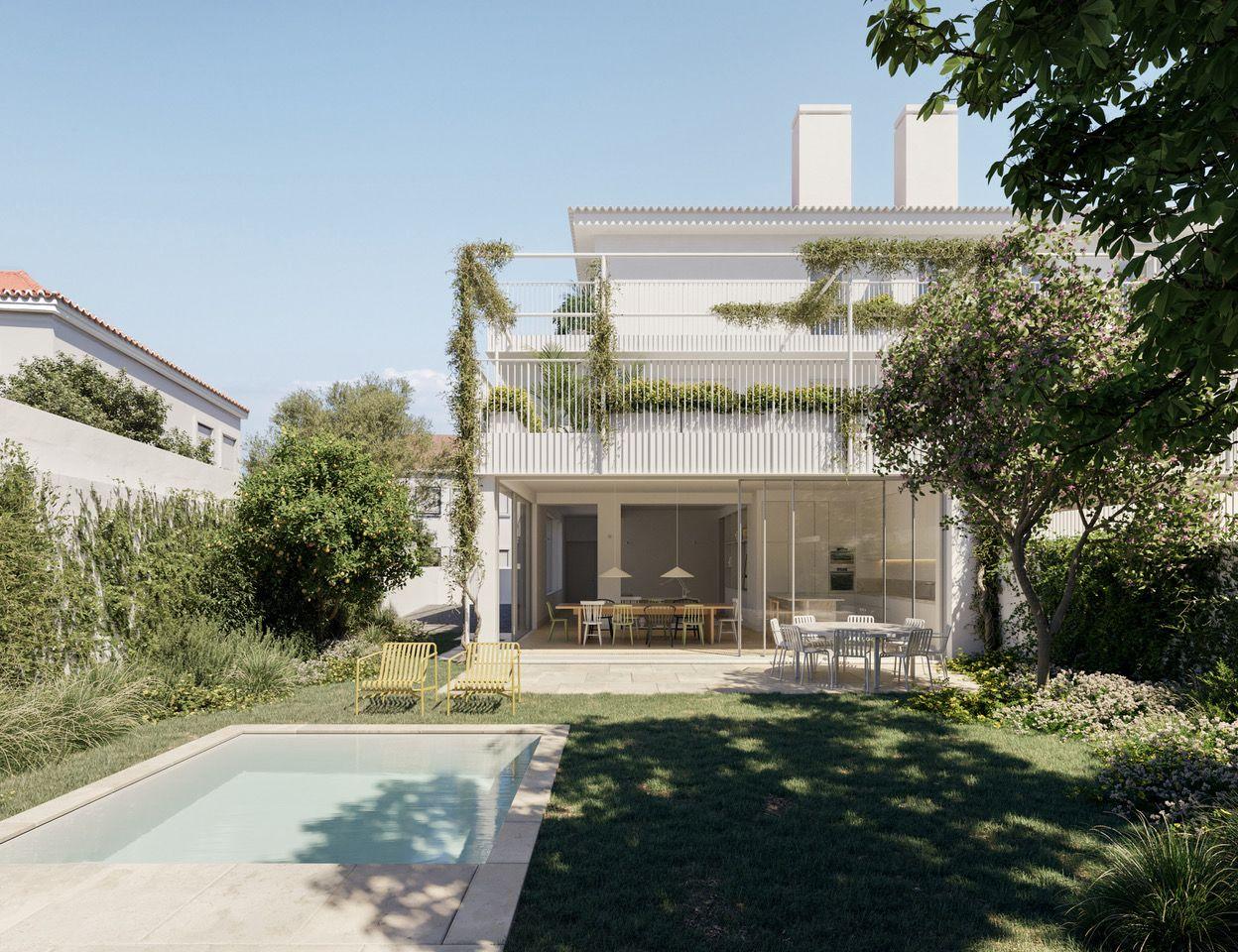 5-bedroom villa garden and pool in Alvalade Lisbon