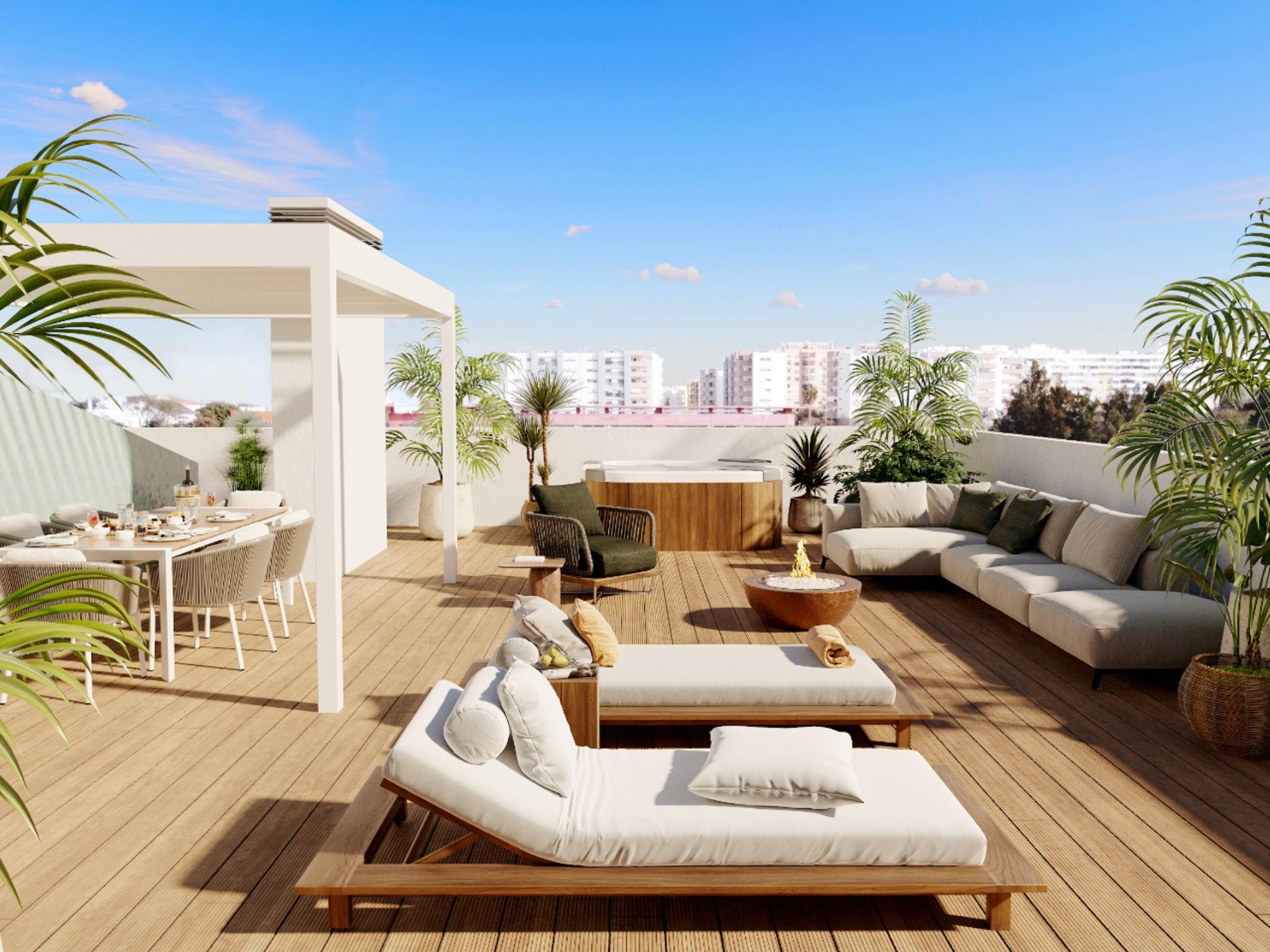 New 3-bedroom apartment in Panoramic Pool condominium Algarve