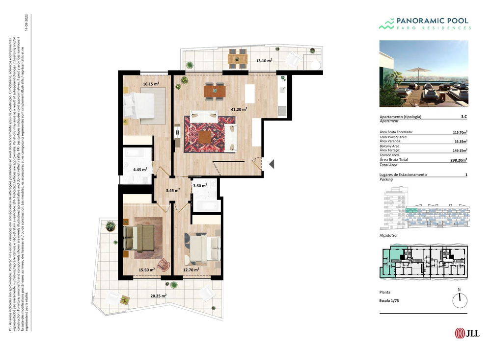 New 3-bedroom apartment in Panoramic Pool condominium, Algarve 1572466276