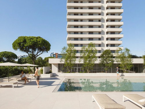 1-bedroom apartment, new build, at Ribamar, with swimming pool and parking, in Portimão, in the Algarve 428472946