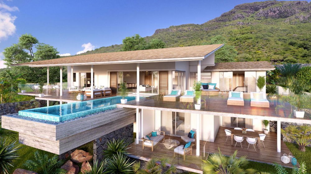 Prestigious villa for sale in Rivière Noire, Mauritius, with exceptional view of the sea and Le Morn 3465942524