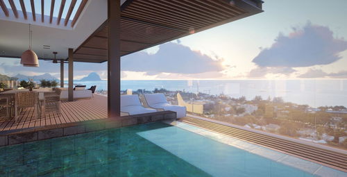 Luxury penthouse with 180° view of the sea and Le Morne for sale in Rivière Noire, Mauritius 3292760289