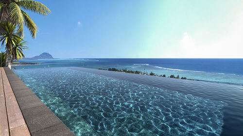 For sale, luxury villa with a 180° view of the sea and Le Morne in Black River, Mauritius 580956696