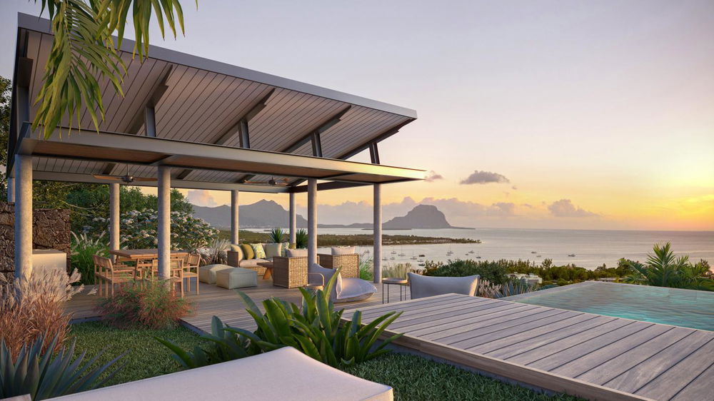 New Villa with Panoramic Views of the Sea and Le Morne Mountain for Sale in Rivière Noire, Mauritius 2328013290