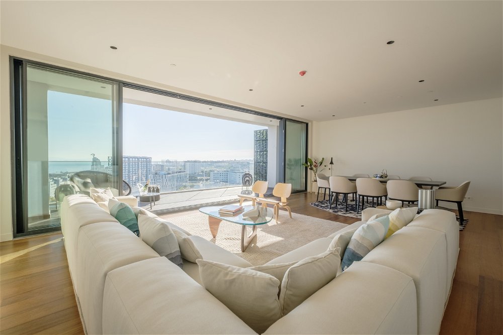 Penthouse duplex overlooking the river inserted in private condominium in Parque das Nações 2886996822