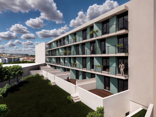 Studio apartment with terrace and parking, near Areosa 858542383