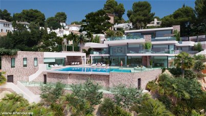 First-line to the sea villa for sale in Moraira walking to services 3782580887