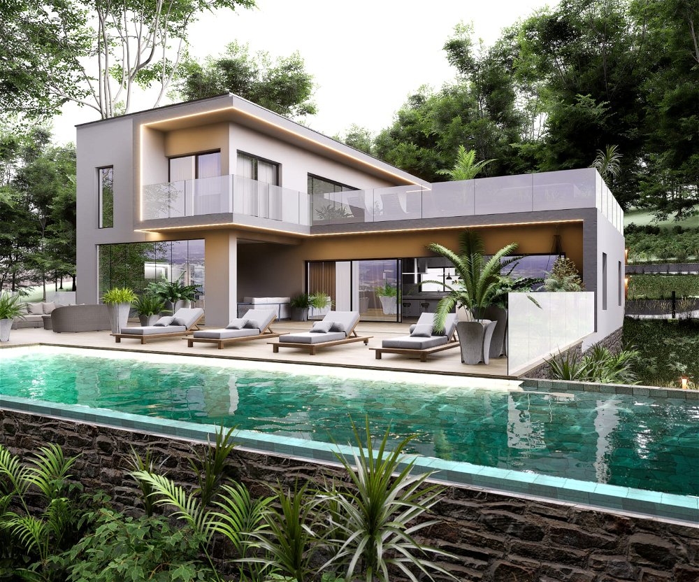 Land with project for a modern design villa 822088712